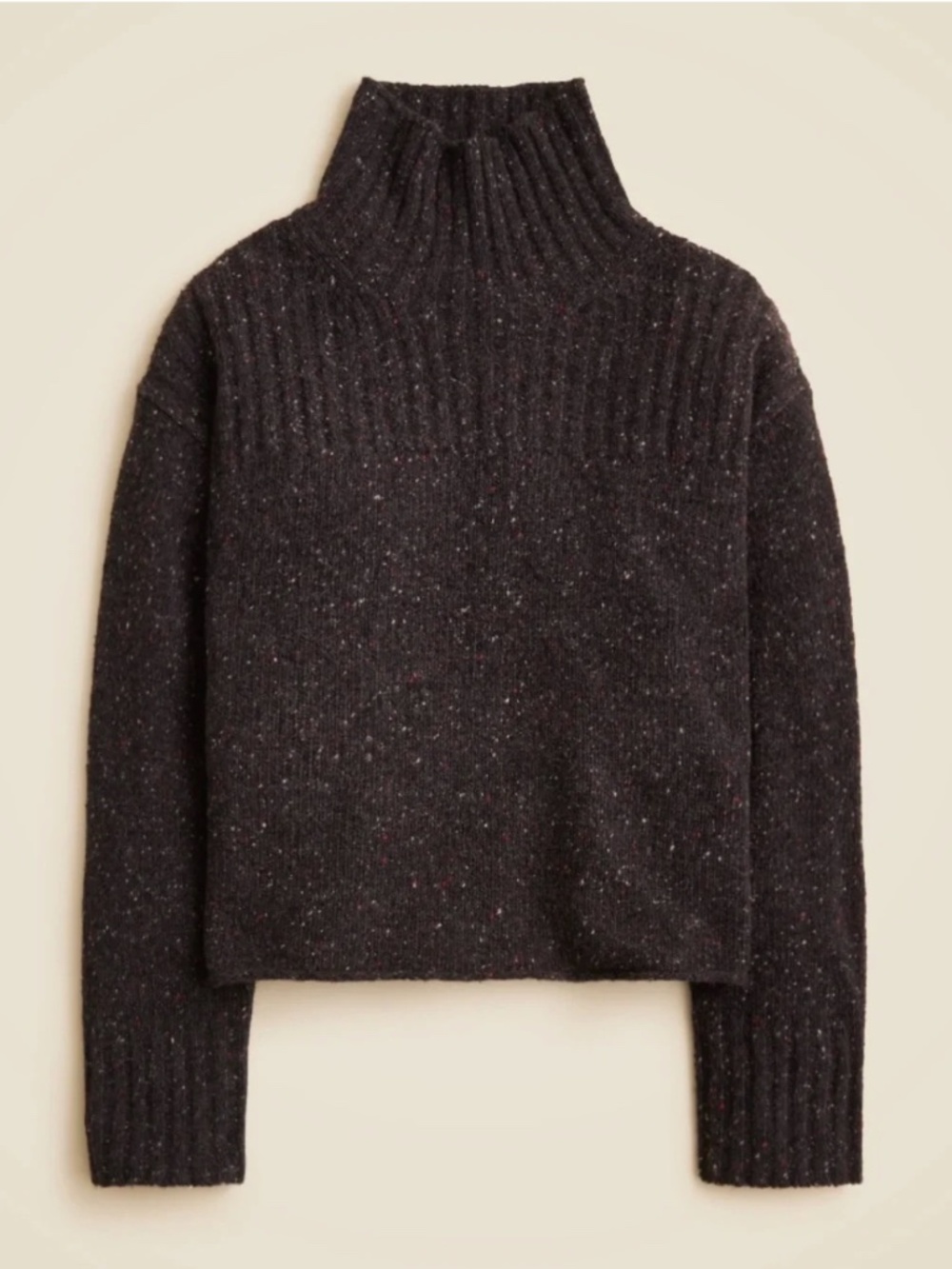J. Crew Ribbed turtleneck sweater in donegal wool blend
